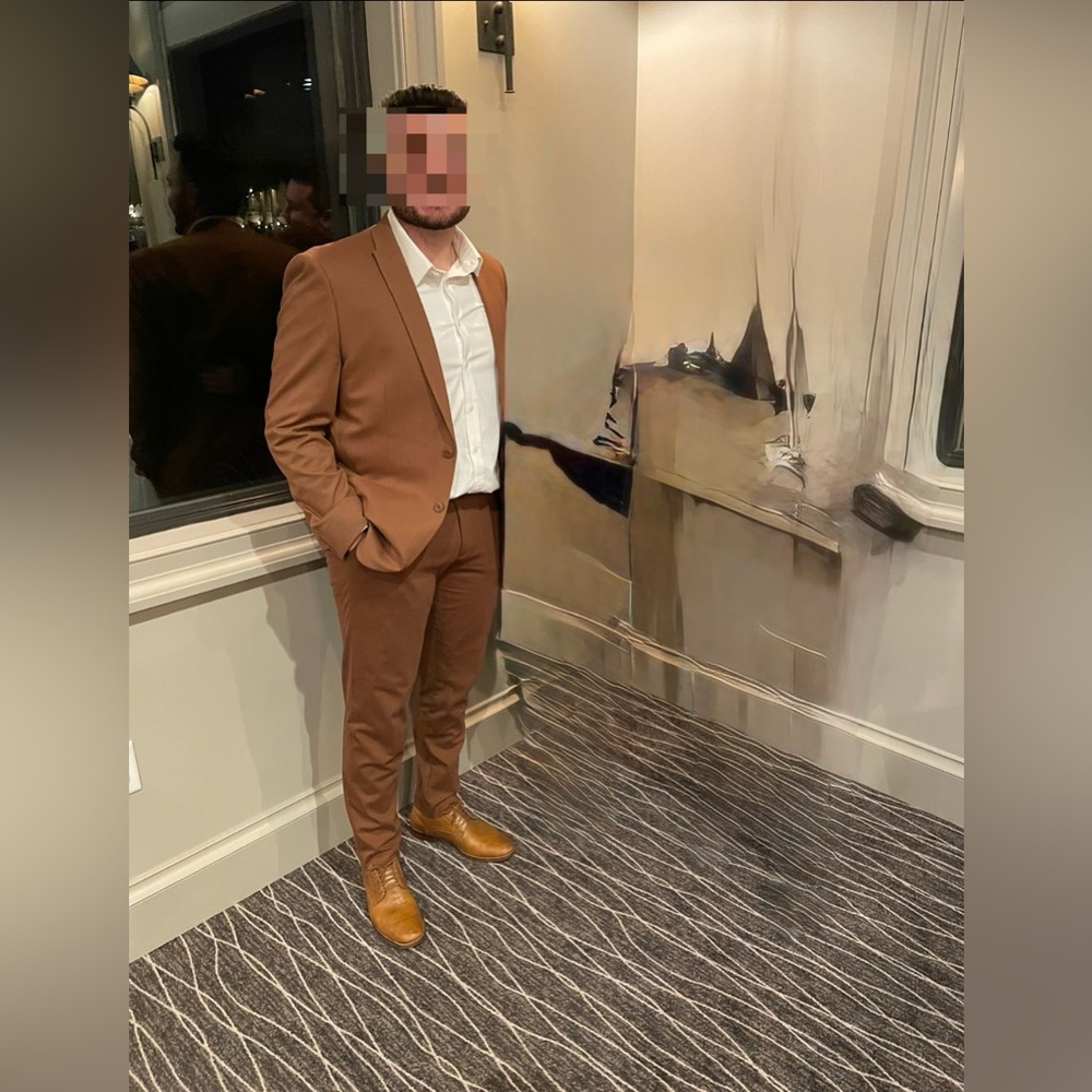 Express Tan Suit Jacket